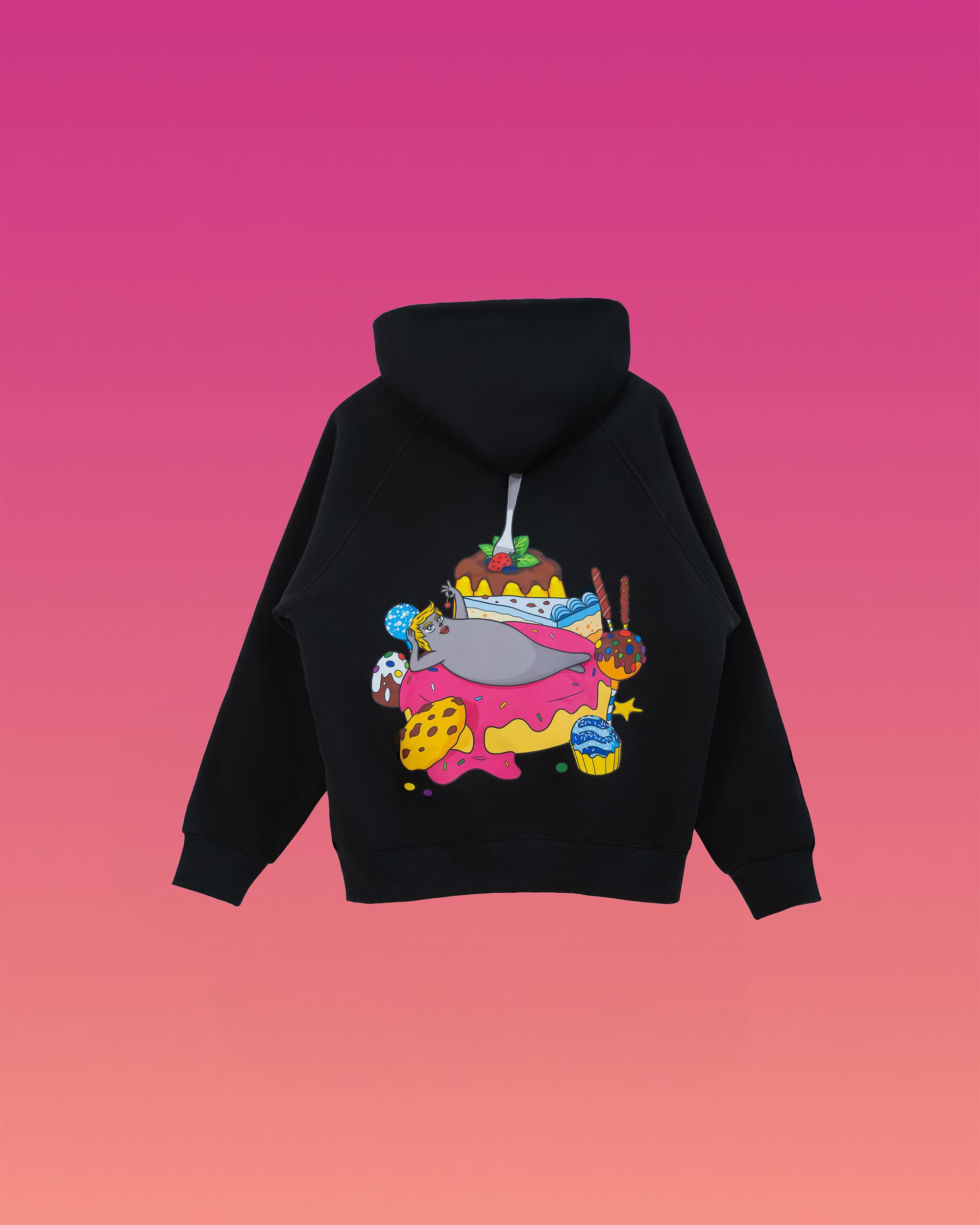 Dessert World Hoodie Black